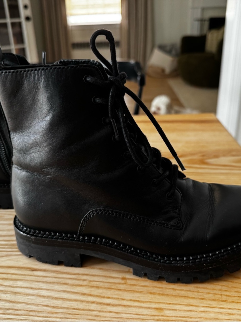 Vince Cabrera Lug Sole Leather Lace-Up Boots - Picture 4 of 11